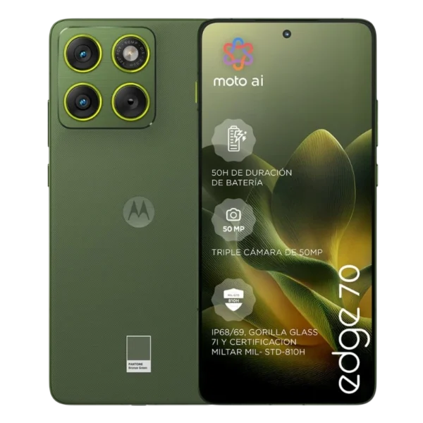 Motorola Edge 70 5G 12GB/512GB Verde 6,7 pulgadas AMOLED 120Hz 50MP 4800mAh 68W NFC - Reacondicionado Grado B