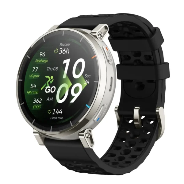 Amazfit Active 3 Premium Apex Plata 1,32 pulgadas AMOLED GPS NFC 12 días +100 deportes 5ATM Smartwatch - Desprecintado