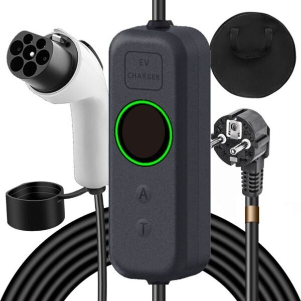 Cargador de coche eléctrico 16A/3,5KW/10M con Cabezal de Enchufe Tipo 2 corriente ajustable - Desprecintado