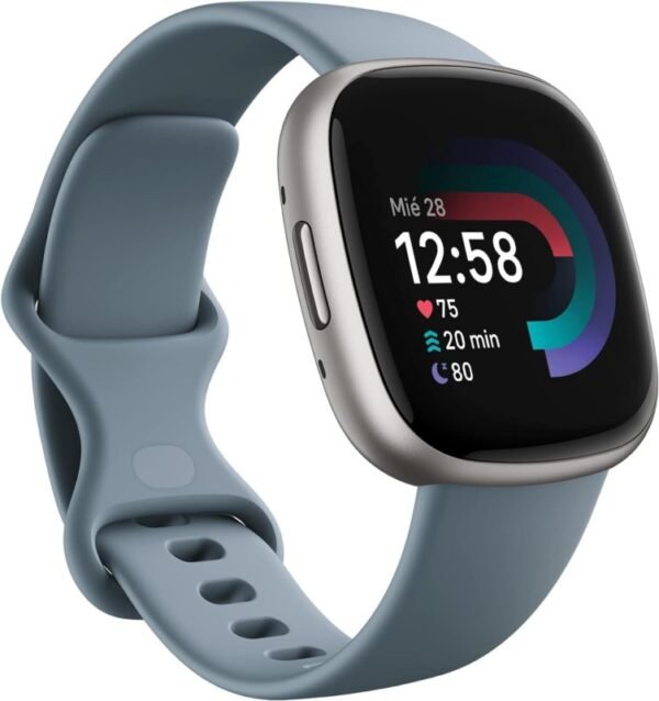 Fitbit Versa 4 Platino GPS NFC 6 días +40 deportes 5ATM Smartwatch - Desprecintado