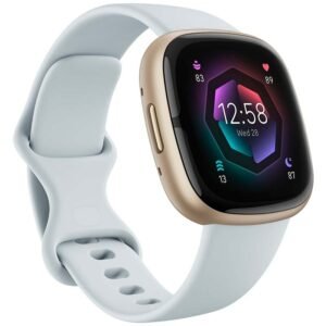 Fitbit Sense 2 Azul Niebla / Aluminio Dorado GPS NFC 6 días +40 deportes 5ATM Smartwatch - Desprecintado