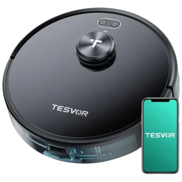 Tesvor S4 Negro 2200Pa LiDAR 120 min 2500mAh Robot aspirador - Reacondicionado Grado A